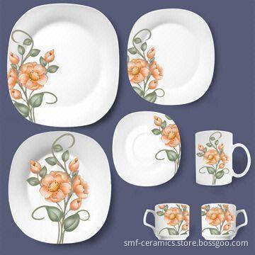 24-piece Porcelain Dinnerware Set, Lead- and Cadmium-free, OEM Orders are Welcome